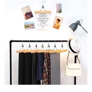 NWOB 6 Pack Premium Wood Pant/Skirt  Hangers